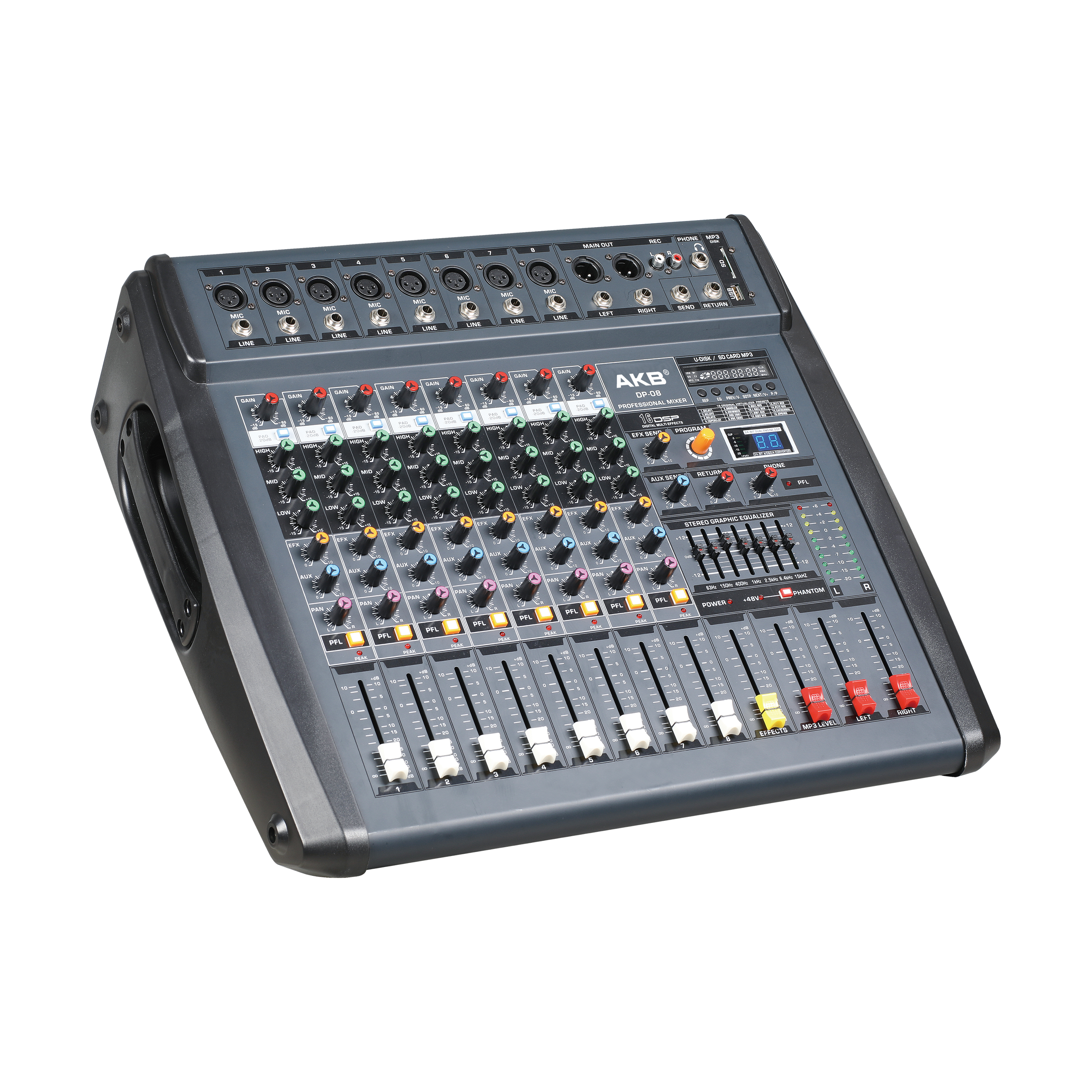 DP-08 DJ system professional audio mixer console