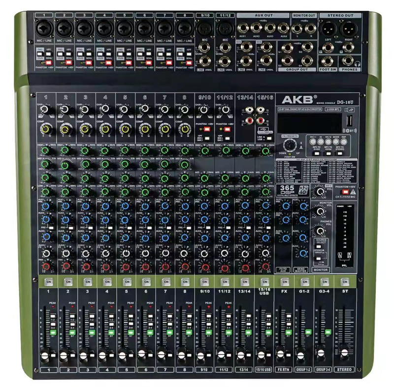 16 Channels Professional Audio Sound Mixer DG-16U